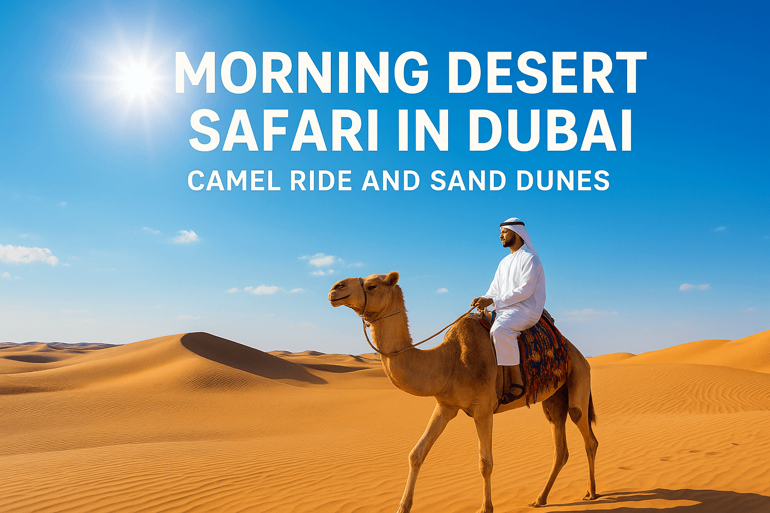 Morning Desert Safari Dubai Camel Ride & Sand Dunes